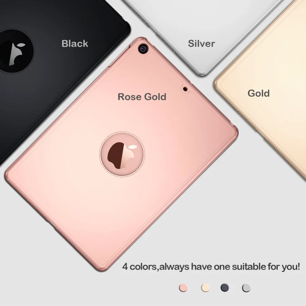 Bluetooth клавиатура чехол для iPad /iPad /iPad Air 1 с 7 цветов светодиодный подсветкой Беспроводной клавиатура элегантный чехол крышка Подставка