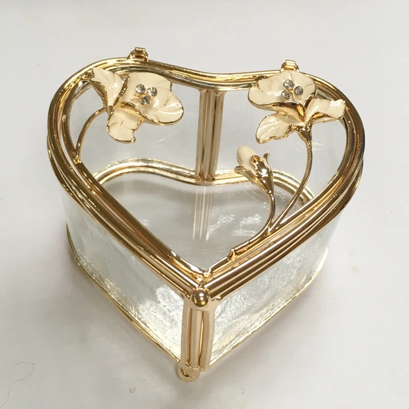 Caja De Joyeria De Cristal Europeo Con Forma De Corazon Para Ninas Porta Anillos De Boda Magnolia Regalo De Cumpleanos Creativo Obsequios Para Fiestas Aliexpress
