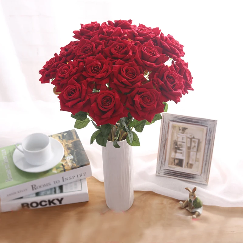 Buy 10pcs Simulation roses flower plastic flowers