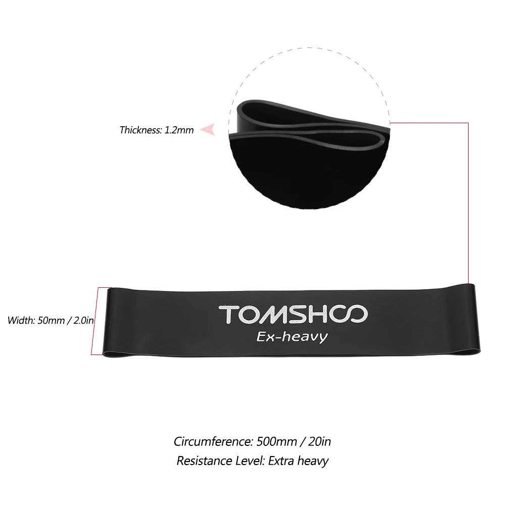 TOMSHOO Эспандеры для упражнений, латексные петли для силовых тренировок, ленты для тренировок, физиотерапии, дома, фитнеса