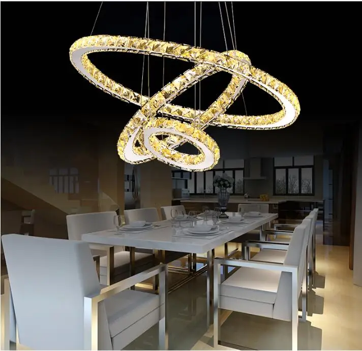 Modern LED Crystal Chandelier Lights Lamp Pendant Hanging Ceiling Fixtures Cristal Lustre Chandeliers Lighting for Living Room