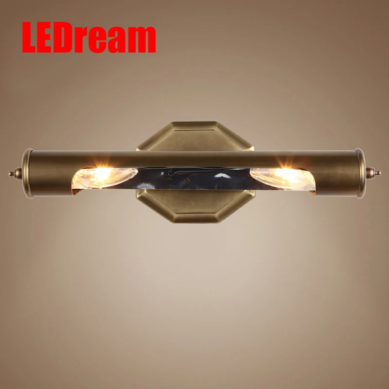 

Europe type retro the copper moistureproof lens headlight bathroom toilet contracted makeup light dressing table lamp