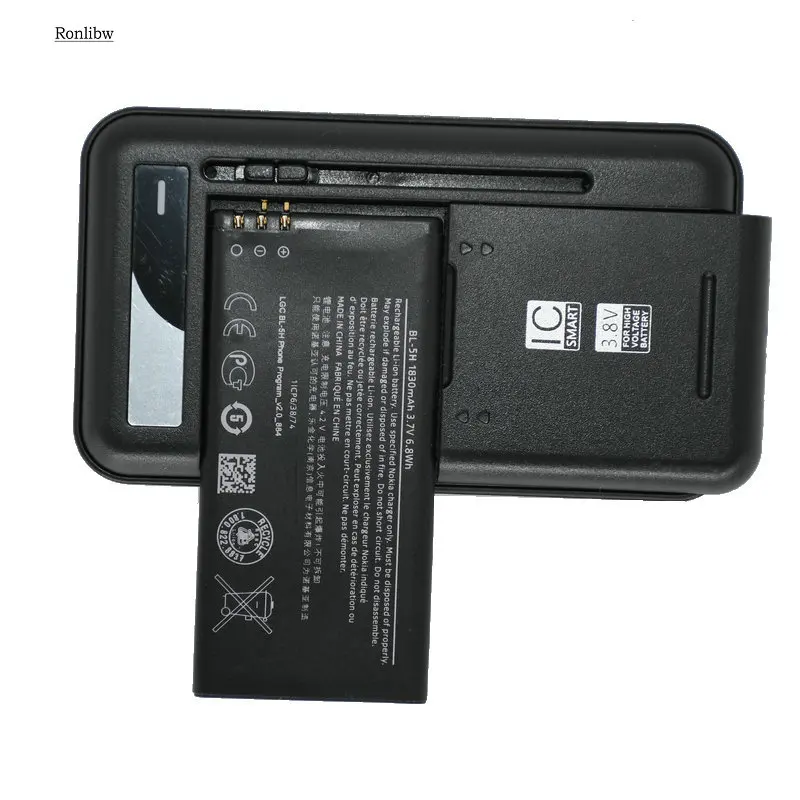 

Ronlibw BL-5H BL 5H replacement Battery+Charger For Nokia Lumia 630 636 638 635 Bateria Betterie Accumulator