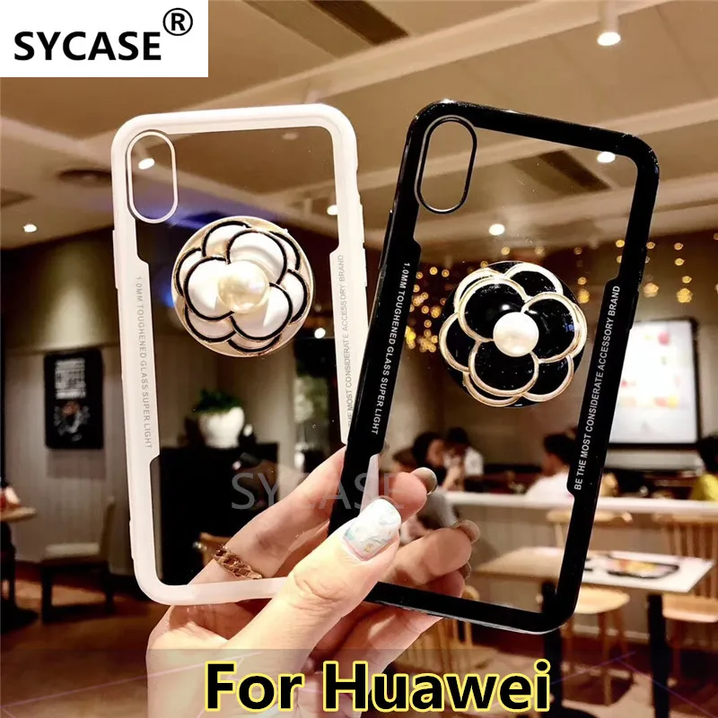 SYCASE Camellia ring acrylic phonecase For Huawei Mate 9 10 P10 P20 Pro Lite Plus Nova 2 3 i 3E 2S Honor 6A 6X 8 enjoy |