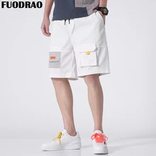 FUODRAO летние х/Б мужские шорты Cargo Short Jogger хип-хоп Уличная Harajuku Японии Стиль Карманы Шорты Плюс Размеры 5XL D074