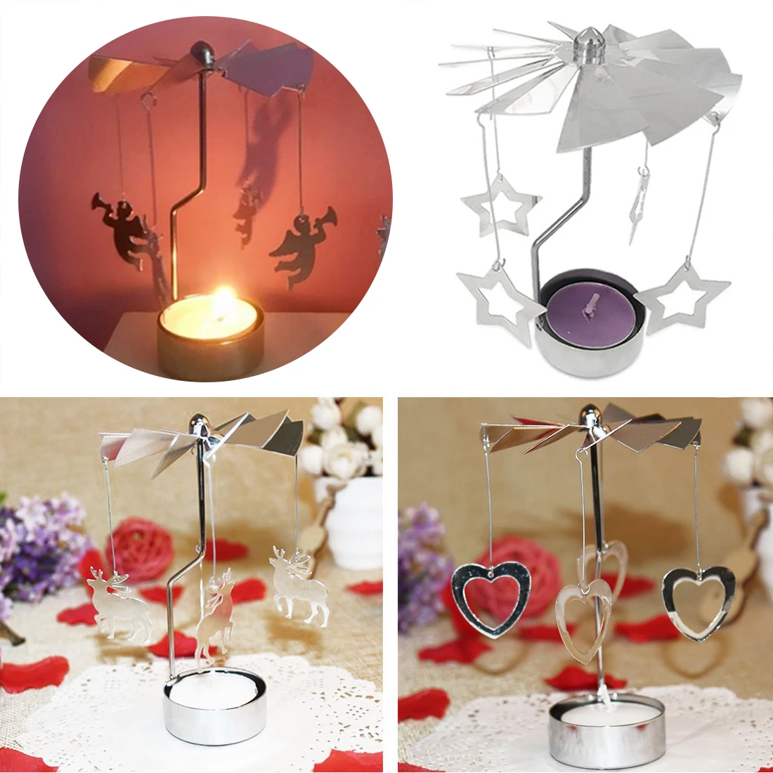Buy Mumluk Rotary Spinning Tealight Candle Metal Tea