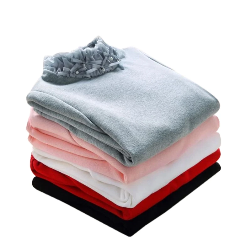 

Christmas Warm Thick Winter Girl Blouse T-shirt Kids Shirts Baby Teen Long Sleeve Shirt Girls T shirt Tops Child Clothes JW1059B