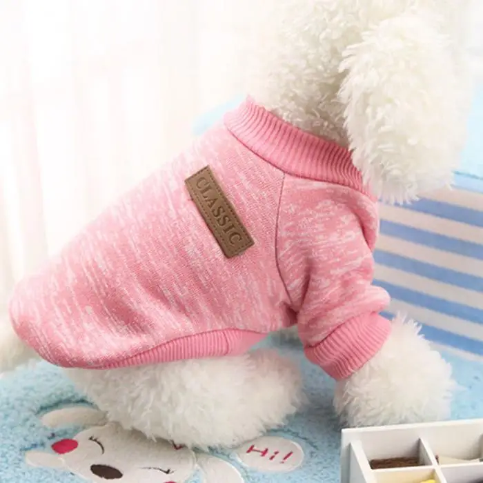 Cute Dog Puppy Clothes Outfit Pet Cat Jacket Coat Winter Warm Soft Sweater For Small Dogs Store