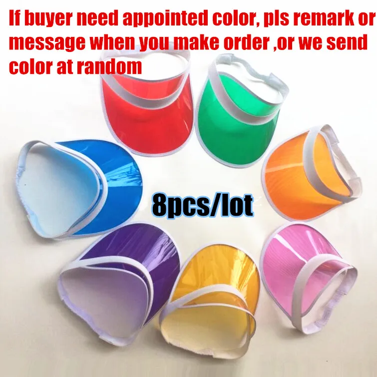 PVC Transparente Plástico Chapéus Multicolor Chapéu de