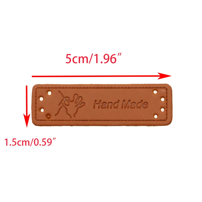 1 шт/партия ретро коричневый синтетический из искусственной кожи этикетка ручной работы DIY шитье ремесло патч одежда шляпа этикетка для обуви патч - Цвет: F