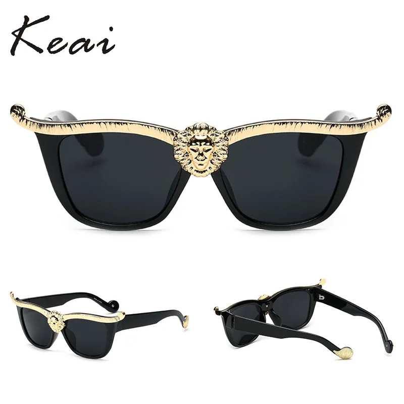

Luxury Vintage Cat Eye Sunglasses For Womens Brand Designer Retro Oversized Metal Ladies Sunglasses Women UV400 Female Oculos