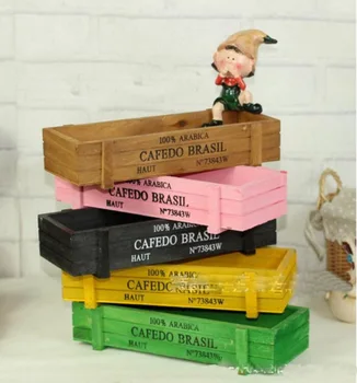 

22.5x8.5x5cm Small Japanese retro bitter box bar storage Deco vanilla coffee boxes display boxes