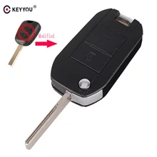 KEYYOU для peugeot 307 107 207 407 Citroen C1 C2 C3 C4 C5 модифицированный дистанционный входа брелок в виде ракушки чехол 2 кнопки