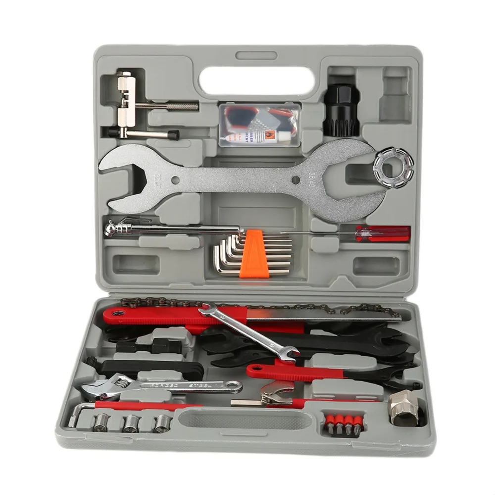 

(Ship From ES)46pcs/set Bicycle RepairingTool Bag Tool Case Repair Set Multitool Hand Tool Set for Bike