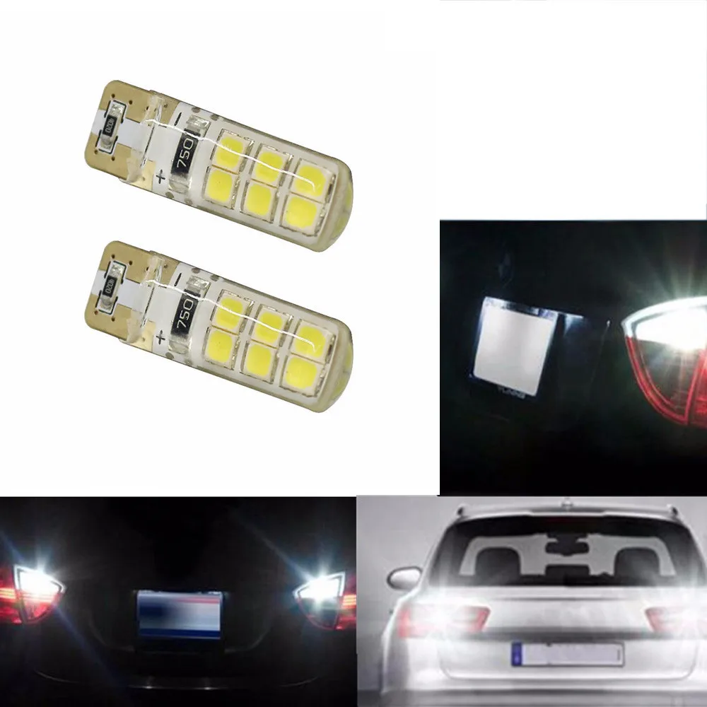 10x T10 194 W5W COB 2835 SMD 12LED автомобилей CANBUS супер яркая лампочка для подсветки номерного знака 2 Вт светодиодные фары