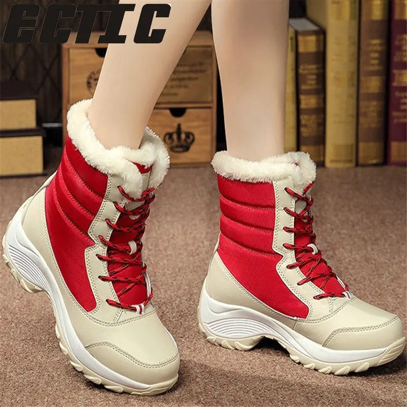 

Winter Shoes Women Snow Boots Women Plus Size Platform Boots Winter Female Mid-Calf Warm Botas Mujer Casual White Booties AD-03