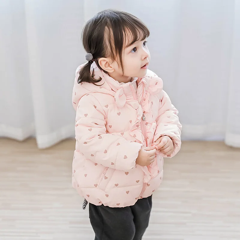 

Baby warm coat 2018 New baby girls winter coats 12M-5YRS children thick jacket toddler kids girls winter cotton clothes