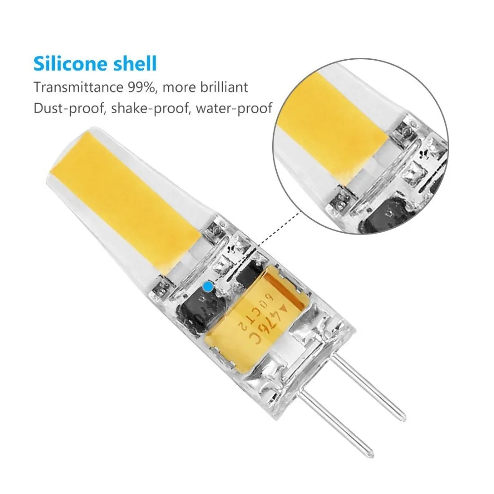 10 шт. светодиодные лампы G4 12 В 20 Вт Сменные галогенные лампы 12 В постоянного тока 2700 к/4500 к теплый белый/белый T3 G4 цоколь светодиодный светильник