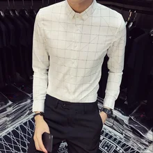 Мужская рубашка Ветер осень зима Корейская версия Мужская Корейская версия деловой практики Легкая рубашка мужская P55