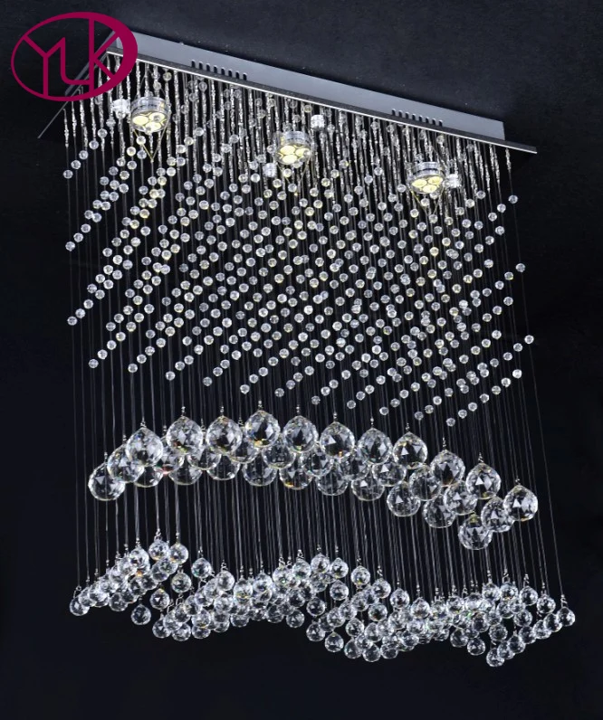 

Wave Design Modern Crystal Chandelier Dimmable Light LED Lustres De Cristal Home Decoration Lighting Fixture