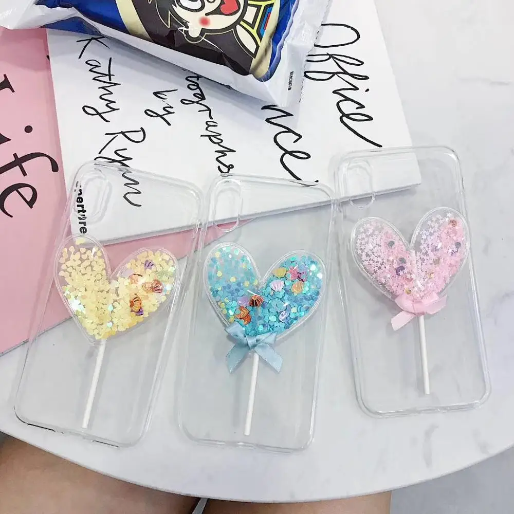 

Cute Lovely 3D Lollipop Cartoon Soft Silicone Phone Cover Case For Iphone XS MAX XR X 8 7 Plus 6s 6 Plus TPU Coque Funda