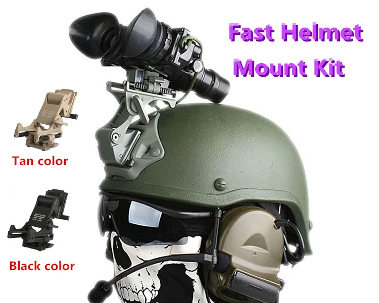 

Hot FAST Helmet MOUNT KIT Airsoft Tactical Army Night Vision Goggle For Protection Helmet Accessories Rhino NVG PVS-7 PVS14