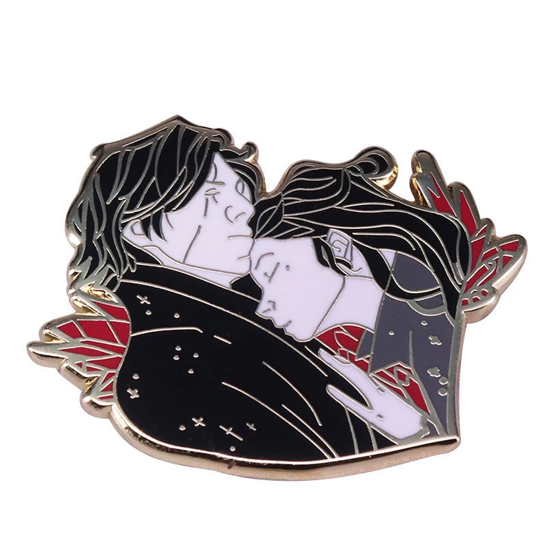 

rey and kylo ren enamel pin badge