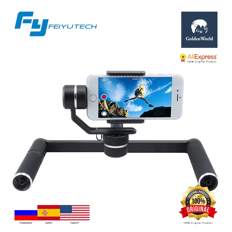 Original Feiyutech FY SPG PLUS 3 Axis Handheld Gimbal Dual Hand Professional Photography Stabilizer for iPhone