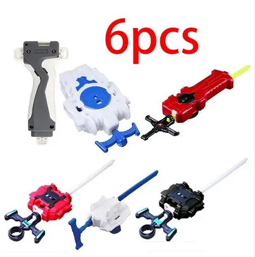 Tops Set Launchers Beyblade Toys B-131 B-122 B-130 Toupie Metal God Burst Spinning Top Bey Blade Blades Toy bay blade bables - Цвет: FSQ-6PCS