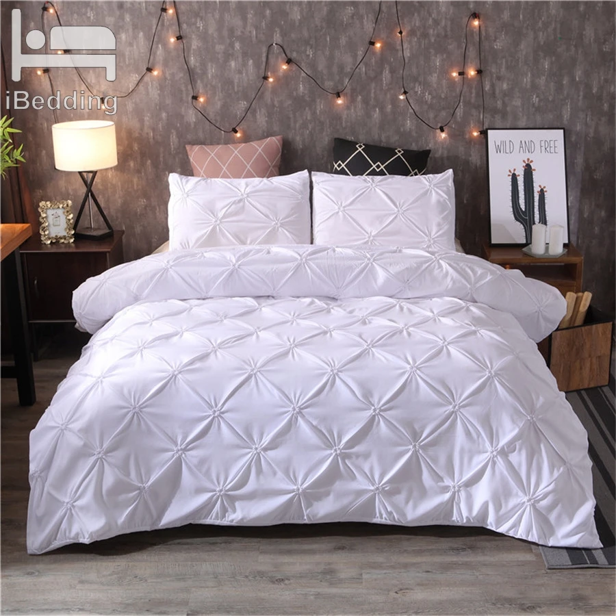 

Luxury Duvet Cover Set Queen King Size Pinch Pleat Brief Bedding Sets Comforter Cover Pillow cases