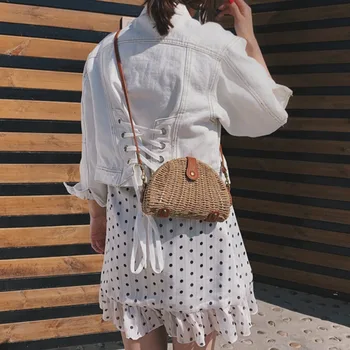 

Crossbody Bags For Women 2019 Fashion Messenger Bag For Girls Mini Weave Beach Ladies Bohemian Style Leisure Hand Bags K504
