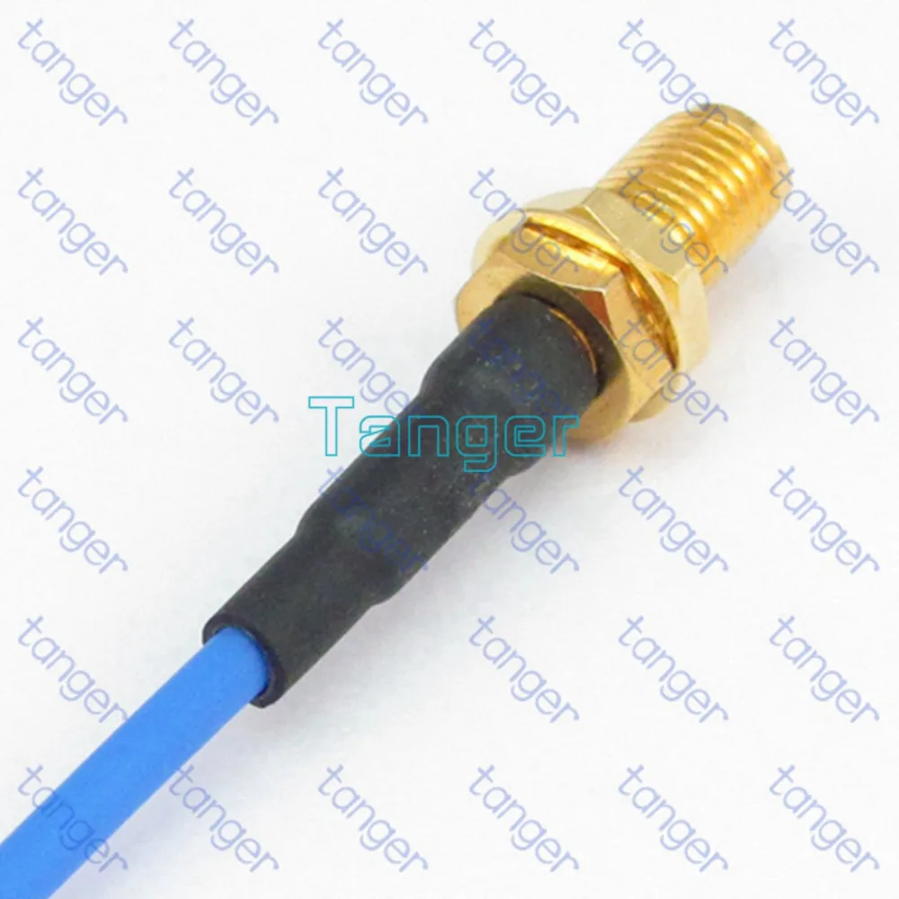 RP SMA Женский к мужской правый угол RF разъем с RG405 RG086 коаксиальный Джемпер синий