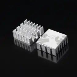 10 шт. лот 14x14x6 мм серебро памяти микросхема Алюминий радиаторы с 3 м Клейкие ленты