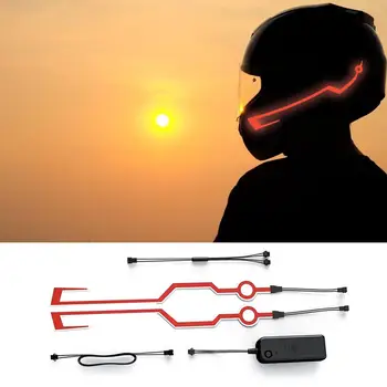

Motorcycle Bar Signal Flashing Stripe Night Riding Helmet Kit Waterproof LED Light Motorcycle Helmet EL Cold Light Sticker Kit