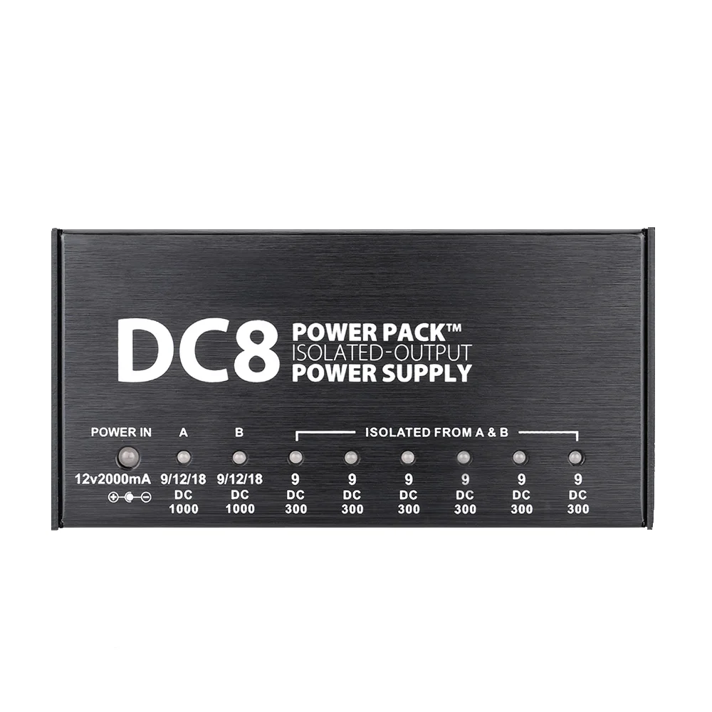 VITOOS DC8 портативный Электропитание для гитарных эффектов 8 изолированных выходов 6