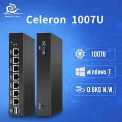 Роутер с файрволом Мини ПК pfSense 6 * Ethernet LAN NIC Celeron 1007U мини настольный промышленный ПК Windows 7 6 * rj45 компьютер