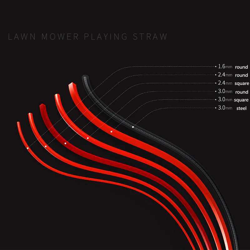 Профессиональный нейлоновый триммер высокого качества для кошения, веревка, щетка, газонокосилка, триммер, линия косилки, аксессуар для газонокосилки 004