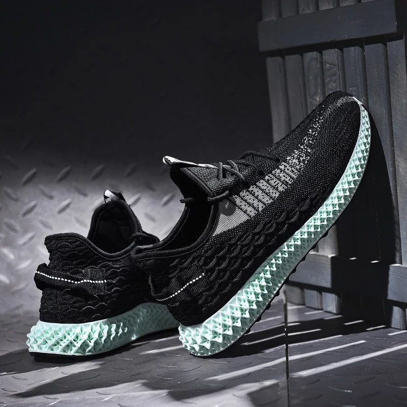 Большие размеры 4D Flyknit мужские кроссовки тренд мужская повседневная обувь мужская брендовая легкая модная дышащая Спортивная обувь наивысшего качества