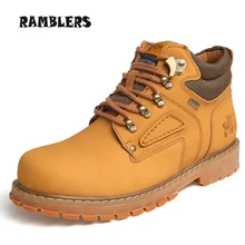 Men’s Boots High Quality Warm Fur Winter Boots Plus Size 47 Work Leather Shoes Fashion Ankle Boot Men Shoes Autumn Botas Hombre
