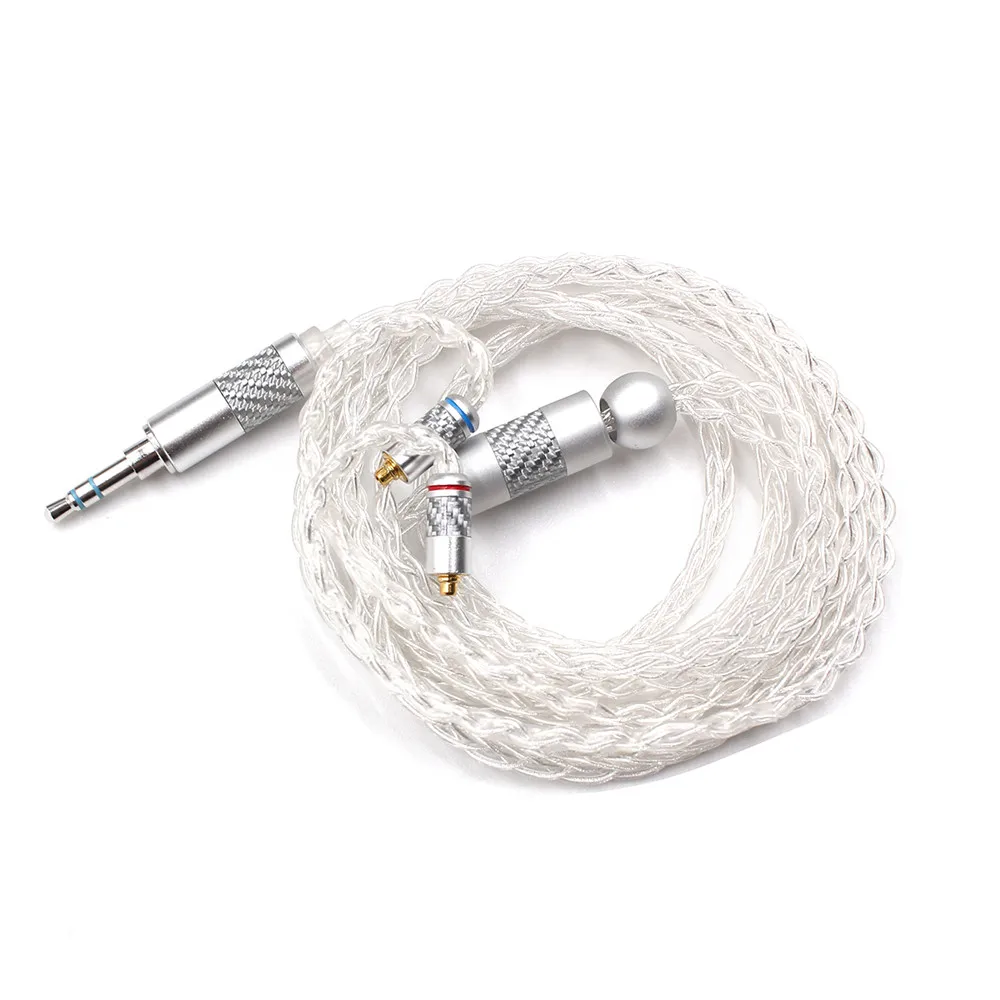 

FENGRU Hand-made 5N Sterling Silver Replaceable MMCX Upgrade Cable For Shure SE535 SE215 SE846 UE900