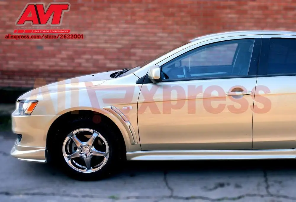 Стиль колодки 2 шт./SER на передние крылья(с сеткой) для Mitsubishi Lancer X 2007- Evo 2 автомобиля Стайлинг украшения настройки
