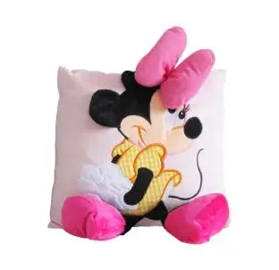 35*35 см Микки Маус и Минни плюшевая подушка, мультфильм Микки Маус и подушка с Минни Автомобильная Подушка Рождественский подарок для детей - Цвет: Minnie