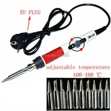 Электрическая паяльная станция CXG 70 Вт с регулируемой температурой, Электрический паяльник 220 В/110 В+ tip10шт