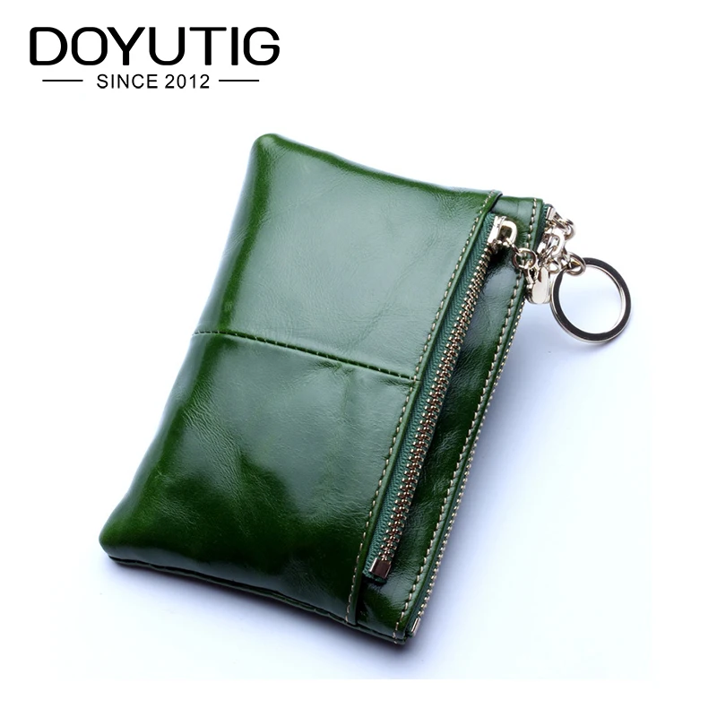 

DOYUTIG Lovely Genuine Leather Short Wallet Woman Short Zipper Purse Fashion Clutch Female Wallets Women Mini Size Purses A226