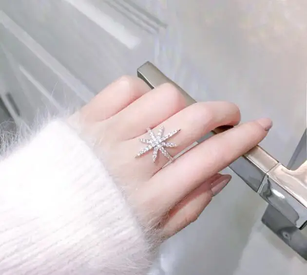 New Arrival White Gold-Color Top Quality Cubic Zirconia Full Paved Engagement Ring For Women Fashion Party Jewelry