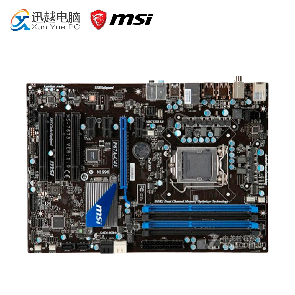 

MSI P67A-C43 Desktop Motherboard P67 Socket LGA 1155 i3 i5 i7 DDR3 32G SATA3 USB3.0 ATX