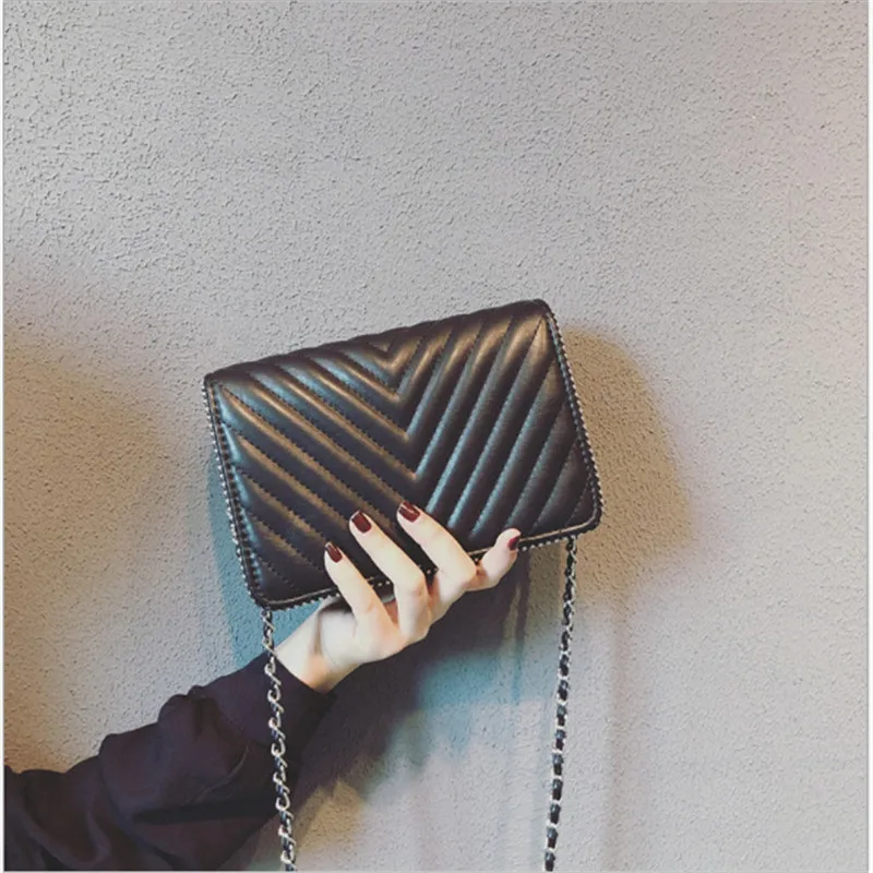 

Crossbody Bags For Women PU Leather Diamond Grain Chain Mini Flap Bags Pure Color Shoulder Bags Luxury Famous Female Messenger