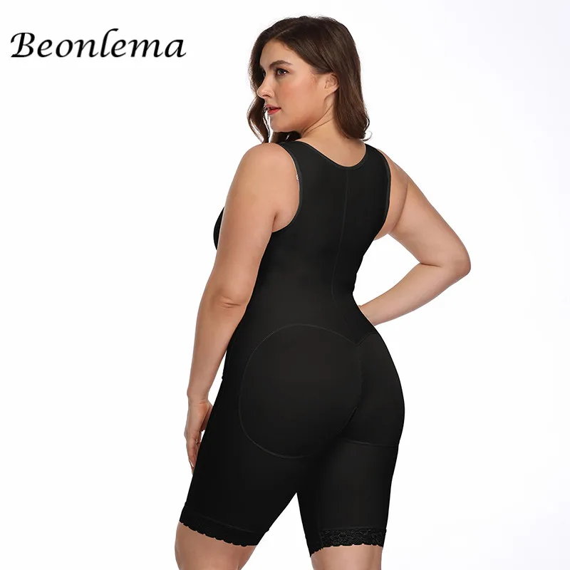 Beonlema Для женщин Корректирующее белье размера плюс для похудения боди прикладом Body Shaper 6XL с открытой промежностью женские формочек животик моделирование Фаха
