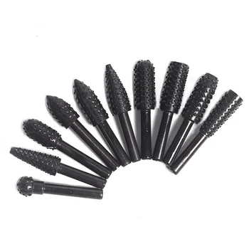 

6mm Woodworking Tools Wood 10pcs Drills Bits Wood Carving Tools Drill Bit Set mini micro cutter tool Rotary Burr For Dremel