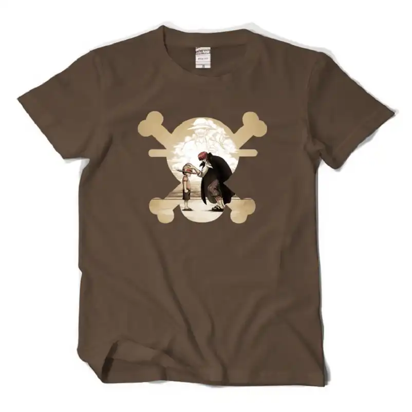 高qユニセックス日本アニメ漫画ワンピースシャンクスルフィtシャツ綿カジュアル緩い赤髪海賊tシャツtシャツtシャツ T Shirts Aliexpress